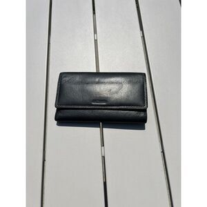 fossil leather checkbook wallet Black 7 1/4 Length 4 1/4‎ Width